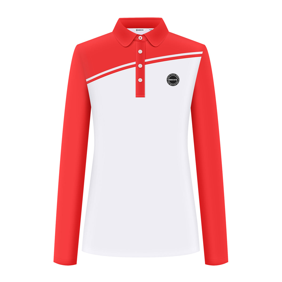 Women's long-sleeved POLO shirt H60251F