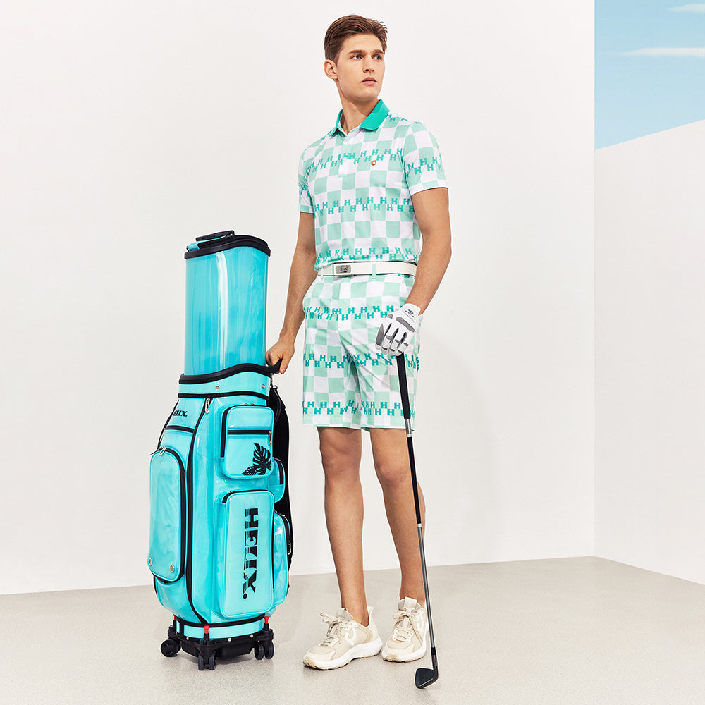 Men's Plaid Polo Shirt HELIX