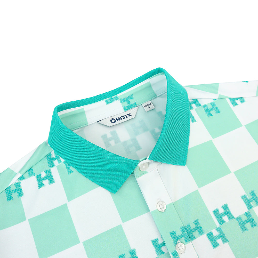 Men's Plaid Polo Shirt HELIX