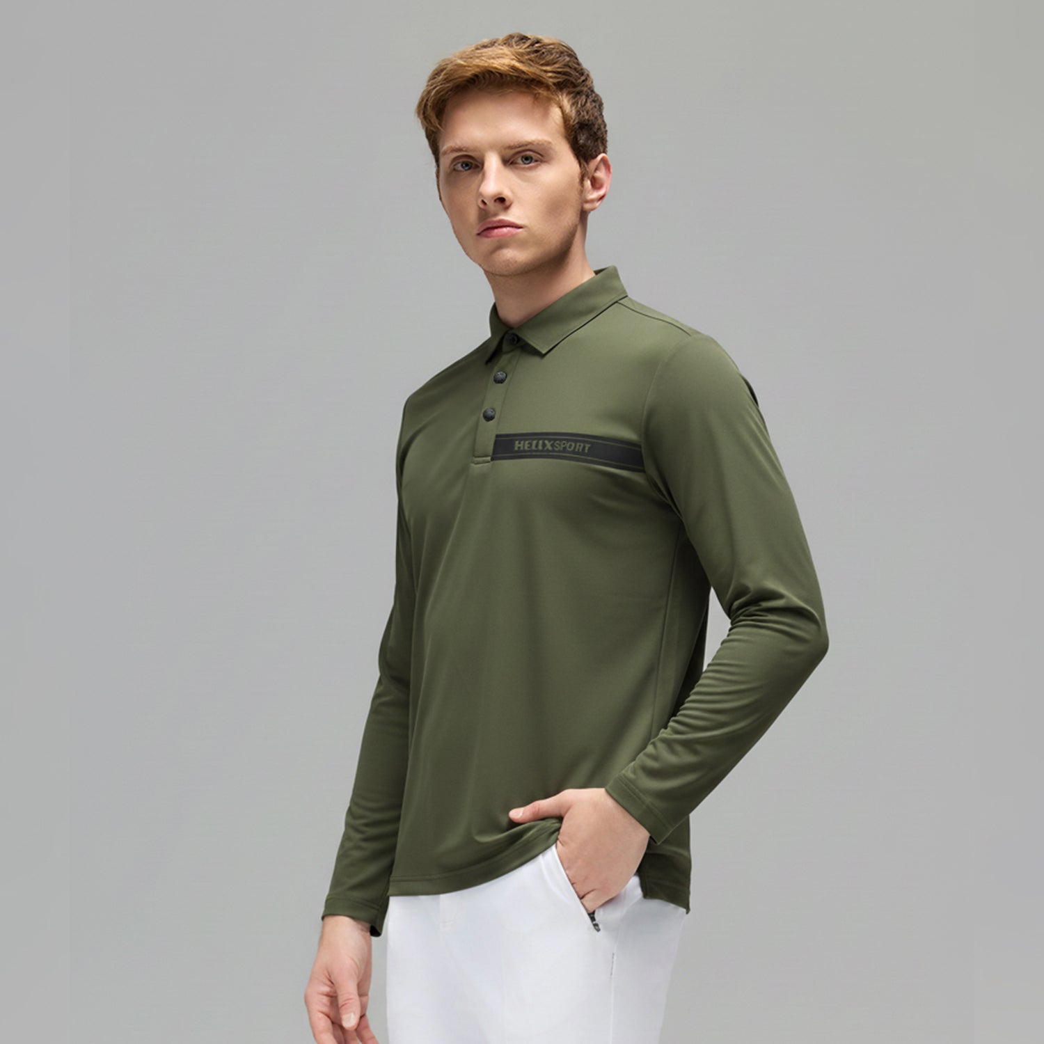 Men's Long Sleeve Polo Shirt