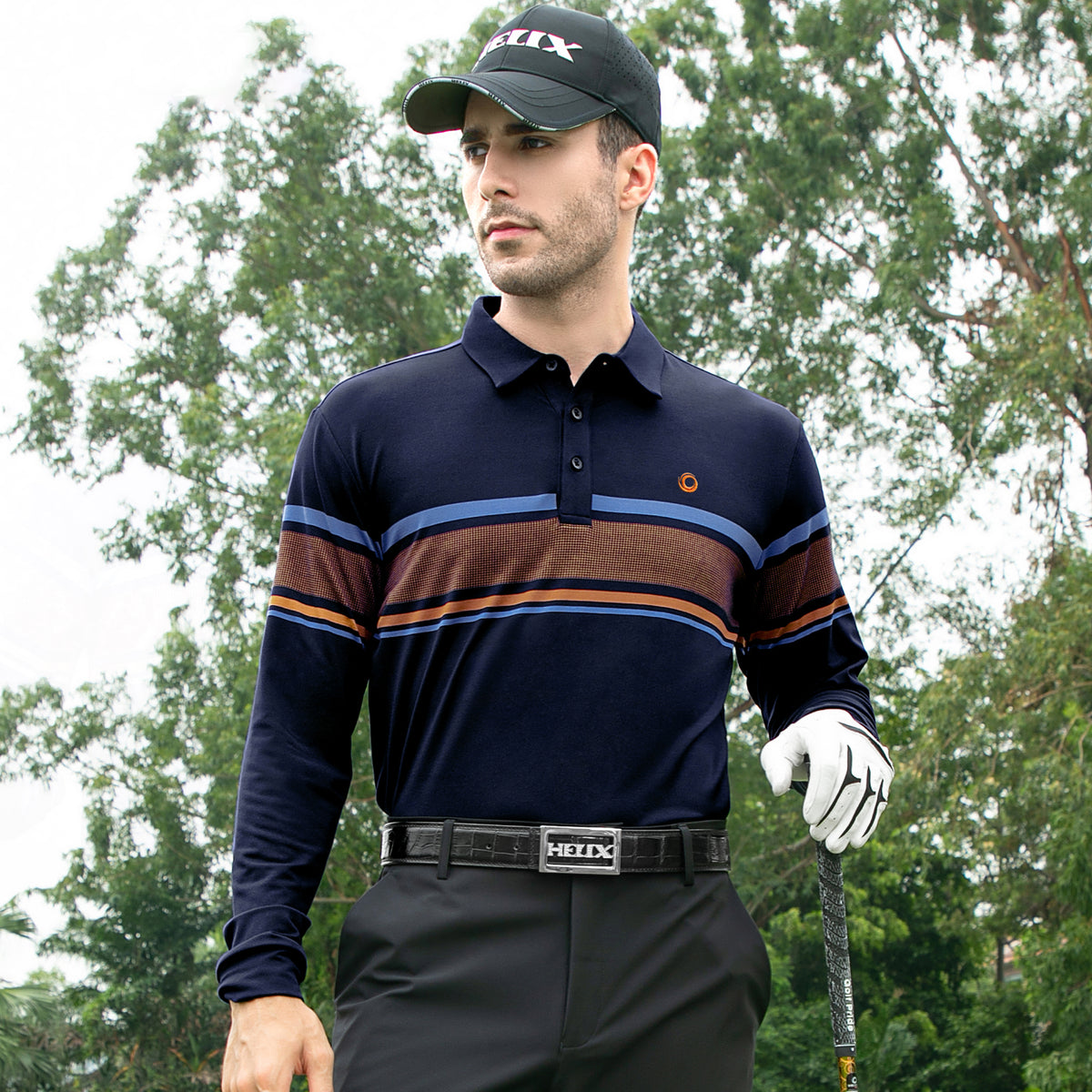 Long Sleeve Polo Shirt For Men
