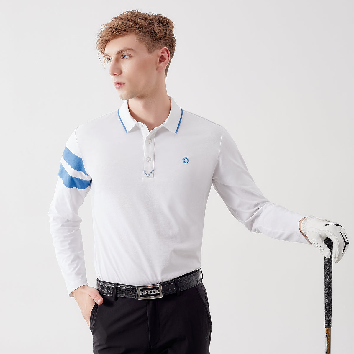 Long Sleeve Polo Shirt For Men