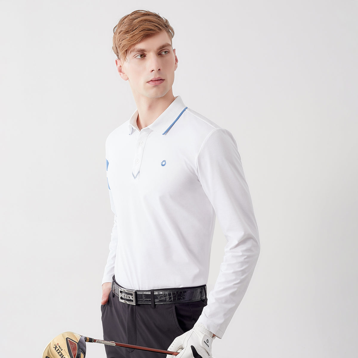 Long Sleeve Polo Shirt For Men