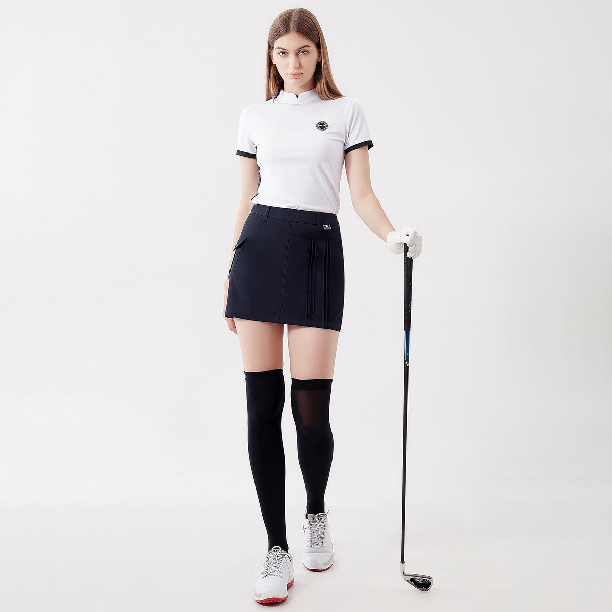 Elastic woven skirt for women
