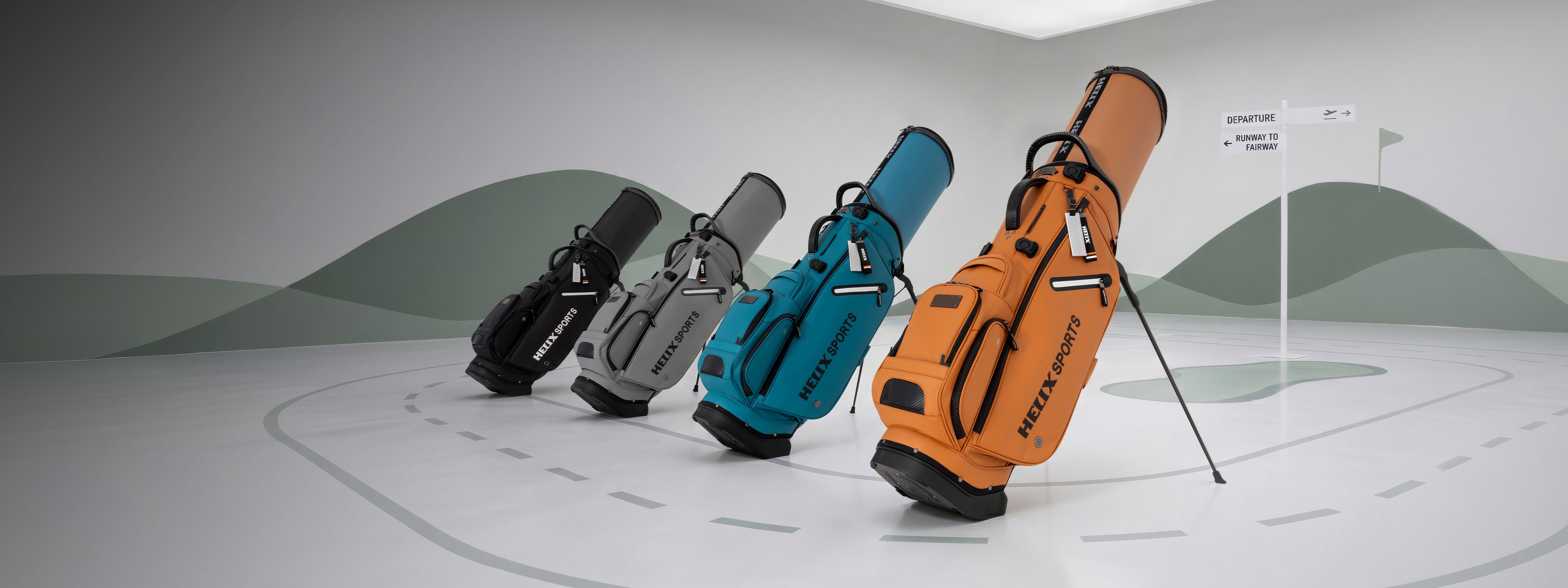 HELIX Golf Bags | 2-in-1 Golf Bags with Wheels for Travel & Course