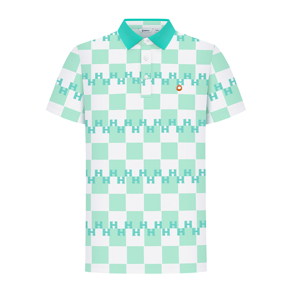 Men's Plaid Polo Shirt HELIX