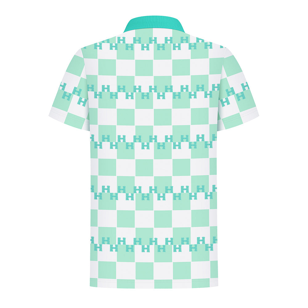 Men's Plaid Polo Shirt HELIX