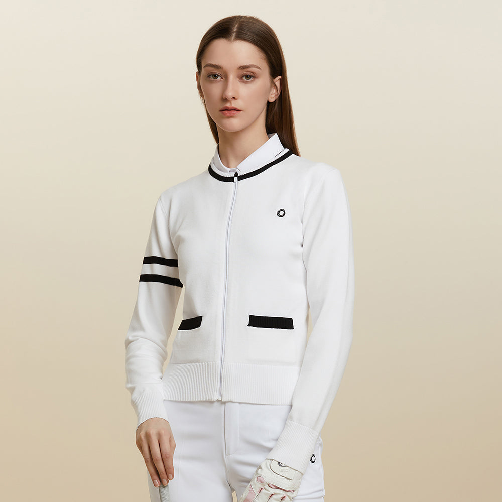 Women's Round Neck Cardigan HELIX